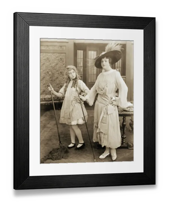 Framed Print : Actress Mary Pickford and Drag Performer Julian Eltinge