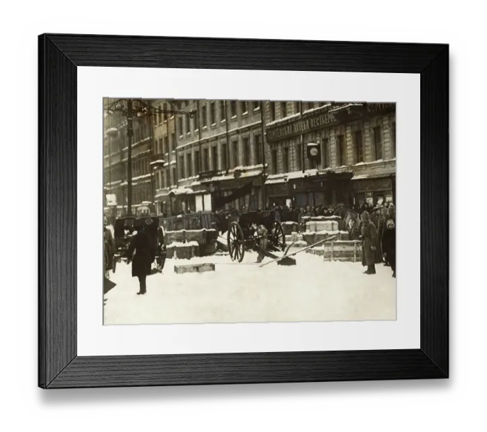 Framed Print : Russian Revolutionist Barriers in the Snow Framed Print : Russian Revolutionist Barriers in the Snow