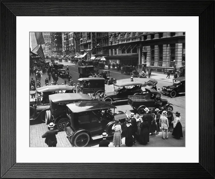 Framed Print : 1917 Traffic Jam Framed Print : 1917 Traffic Jam