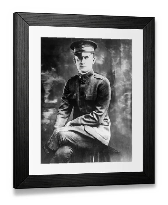 Framed Print : Ty Cobb In Us Army Captian'S Uniform Framed Print : Ty Cobb In Us Army Captian'S Uniform