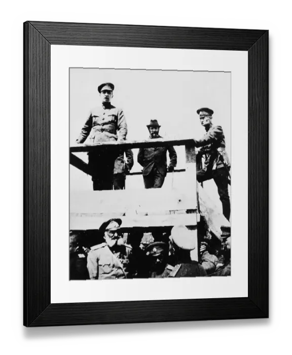 Framed Print : Aleksandr Kerensky Addressing Troops from Platform Framed Print : Aleksandr Kerensky Addressing Troops from Platform
