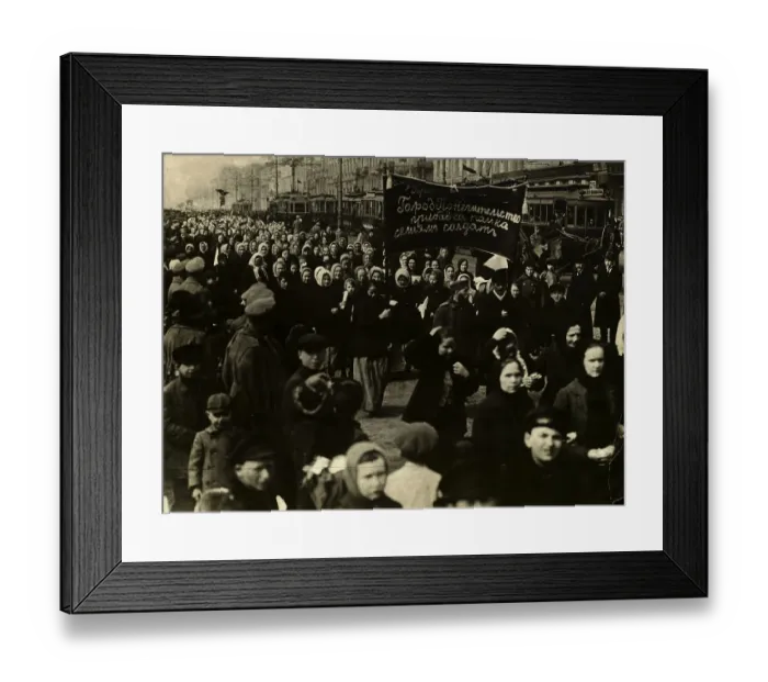 Framed Print : Russian Women Marching in Street Framed Print : Russian Women Marching in Street