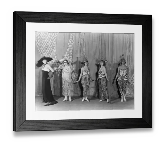 Framed Print : Performers in the Ziegfield Follies