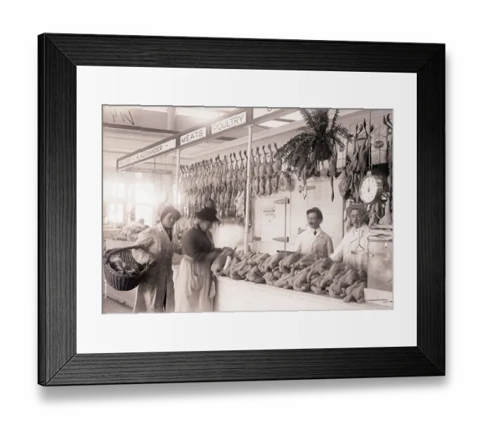Framed Print : Customers Buying Turkeys Framed Print : Customers Buying Turkeys