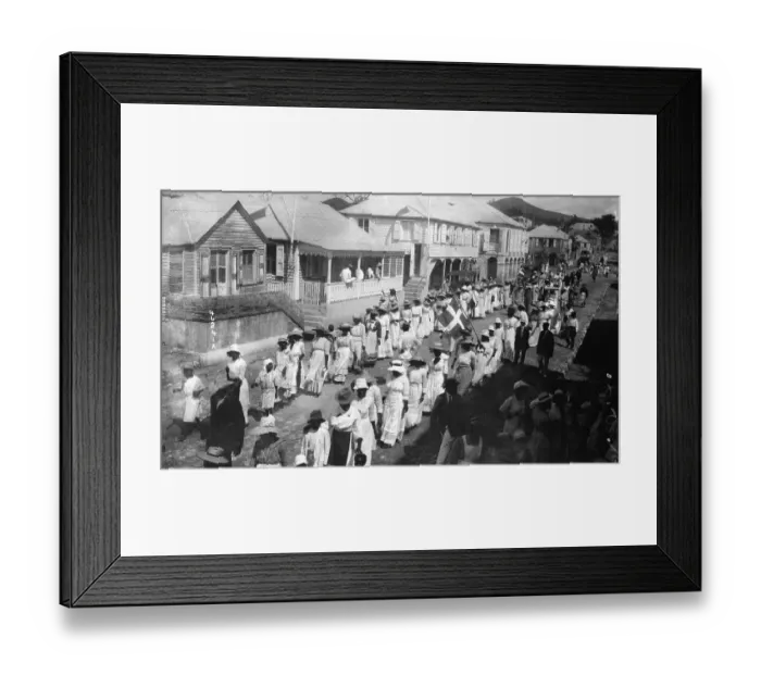 Framed Print : Labor Day Parade in St Croix