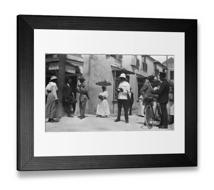 Framed Print : Street Scene in Barbados Framed Print : Street Scene in Barbados