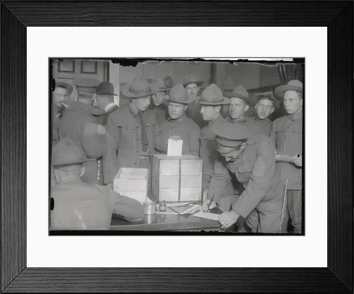 Framed Print : Field Artillery Members Voting Framed Print : Field Artillery Members Voting