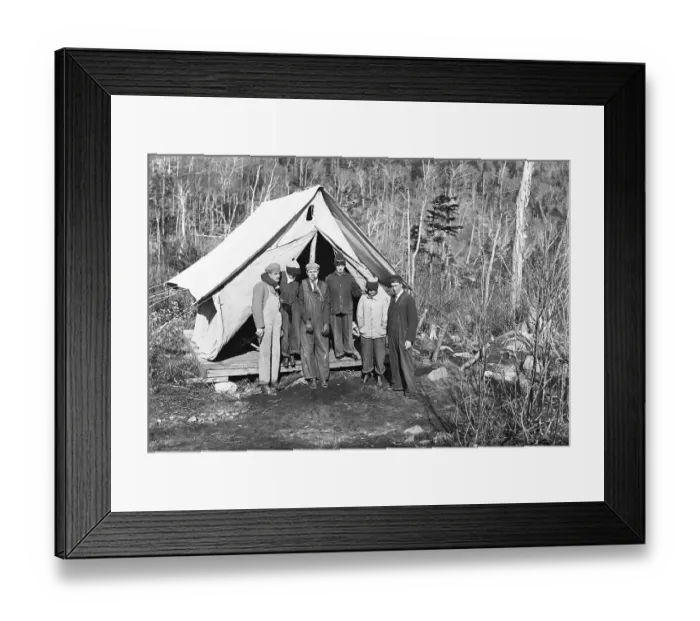 Framed Print : Babe Ruth with Wife and Friends on Camping Trip Framed Print : Babe Ruth with Wife and Friends on Camping Trip