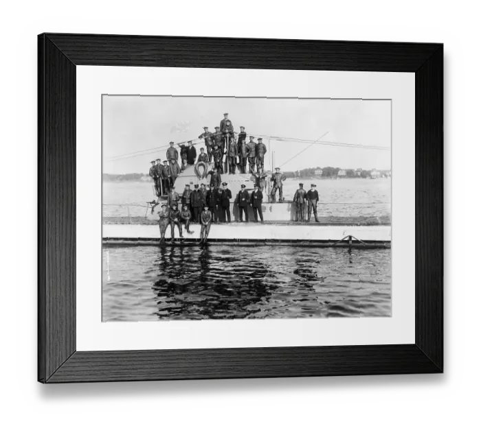 Framed Print : German Submarine Arriving In Newport Framed Print : German Submarine Arriving In Newport