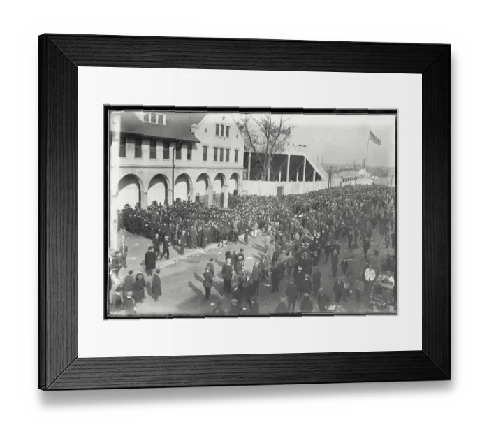 Framed Print : Large Crowd Entering Boston Braves Park Framed Print : Large Crowd Entering Boston Braves Park