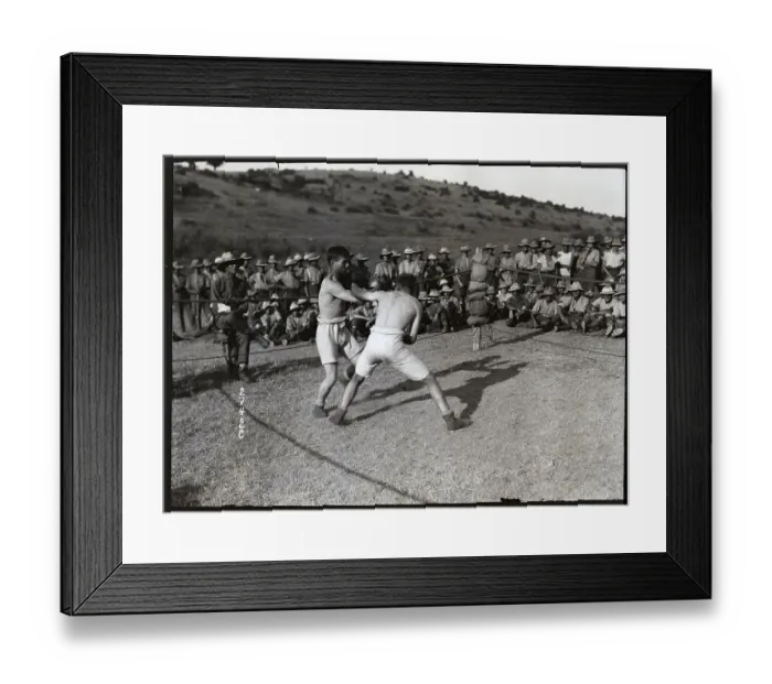 Framed Print : Crowd Watching Outdoor Boxing Match Framed Print : Crowd Watching Outdoor Boxing Match