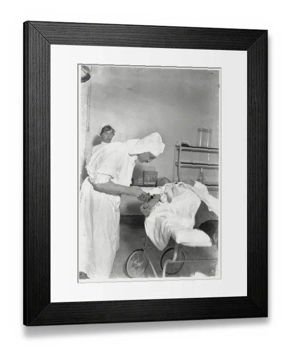 Framed Print : Doctor Drawing Blood from Patient