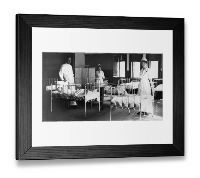 Framed Print : Doctor and Nurses with Infantile Paralysis Patients Framed Print : Doctor and Nurses with Infantile Paralysis Patients