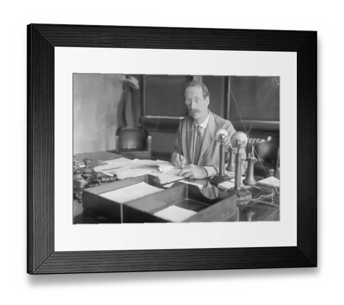 Framed Print : Health Commissioner Havens Emerson at His Desk Framed Print : Health Commissioner Havens Emerson at His Desk