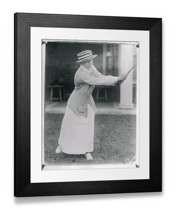 Framed Print : WA Gavin Swinging a Golf Club