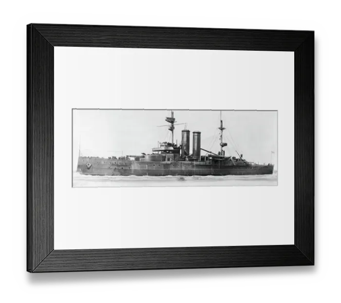 Framed Print : German Battleship Being Sunk Framed Print : German Battleship Being Sunk