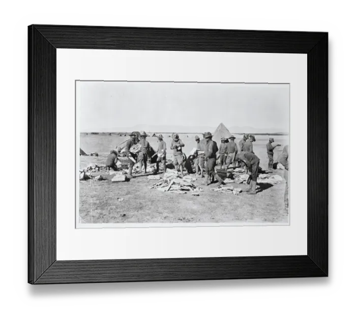 Framed Print : Mail Carriers In Front Of Tent Framed Print : Mail Carriers In Front Of Tent