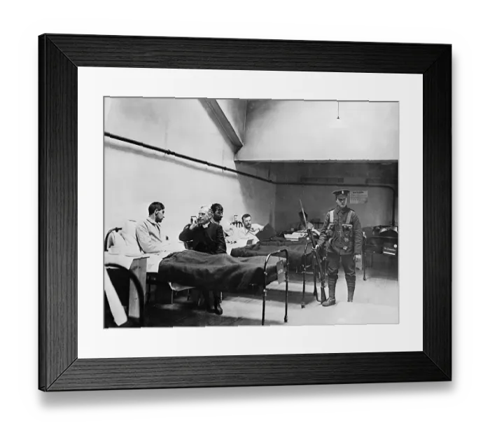 Framed Print : Wounded Sinn Feiners in Temporary Hospital at Dublin Castle Framed Print : Wounded Sinn Feiners in Temporary Hospital at Dublin Castle