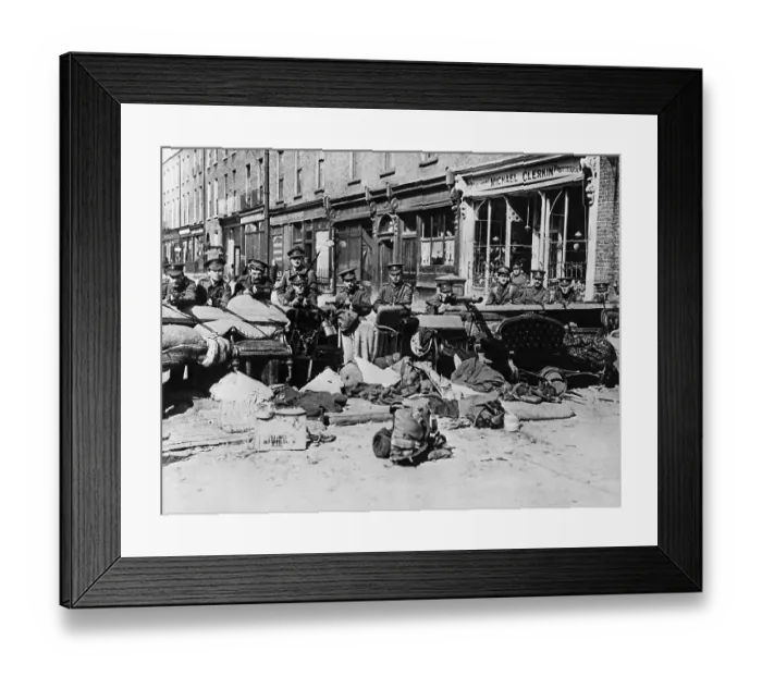 Framed Print : Easter Rebellion British Troops with Guns Framed Print : Easter Rebellion British Troops with Guns
