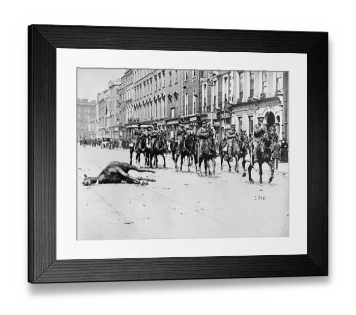 Framed Print : Brit Troops Patrol Street After Revolt Framed Print : Brit Troops Patrol Street After Revolt