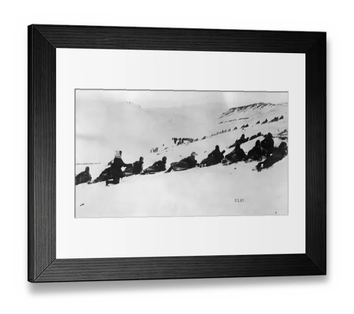 Framed Print : Russian Soldiers Lie in Wait on Hill Framed Print : Russian Soldiers Lie in Wait on Hill