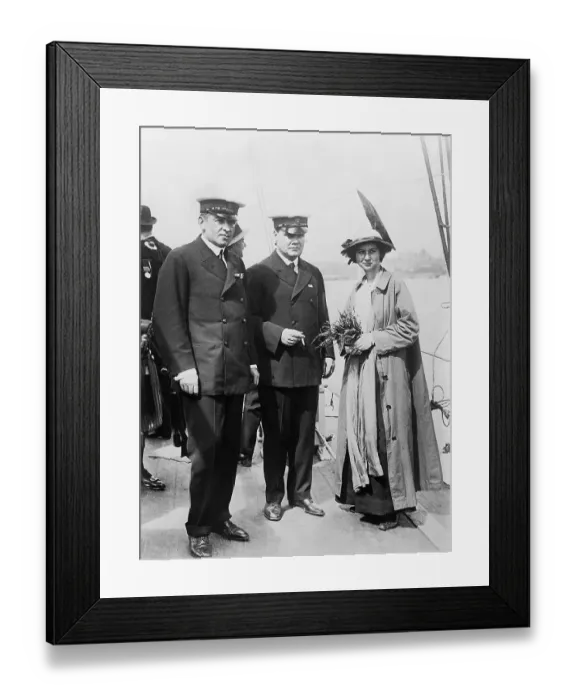 Framed Print : Ernest Shackleton Being Given Heather Framed Print : Ernest Shackleton Being Given Heather