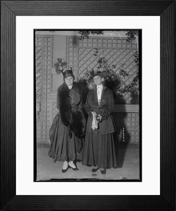 Framed Print : Suffragettes Mrs. Jay Hopkins and Mrs. Florence Bayard Hilles Framed Print : Suffragettes Mrs. Jay Hopkins and Mrs. Florence Bayard Hilles