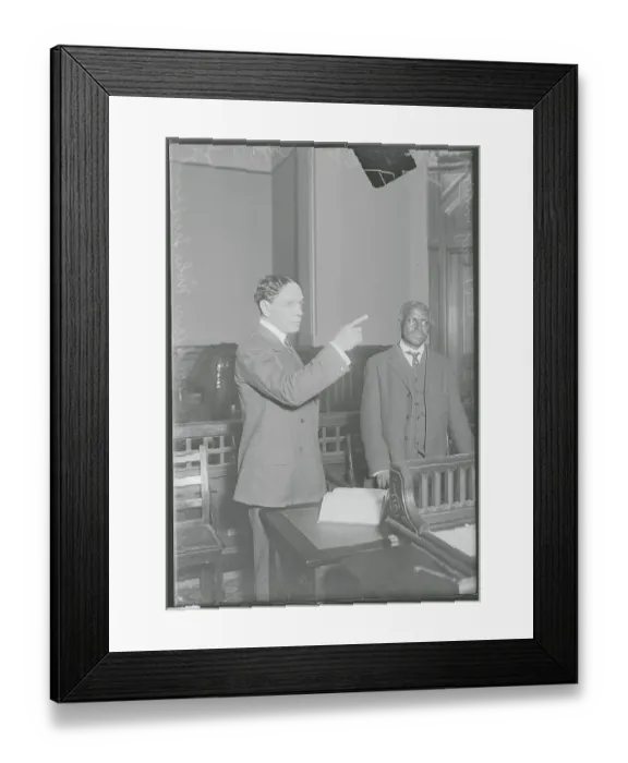 Framed Print : Lawyer Defending Suspect in Mohr Murder Trail Framed Print : Lawyer Defending Suspect in Mohr Murder Trail