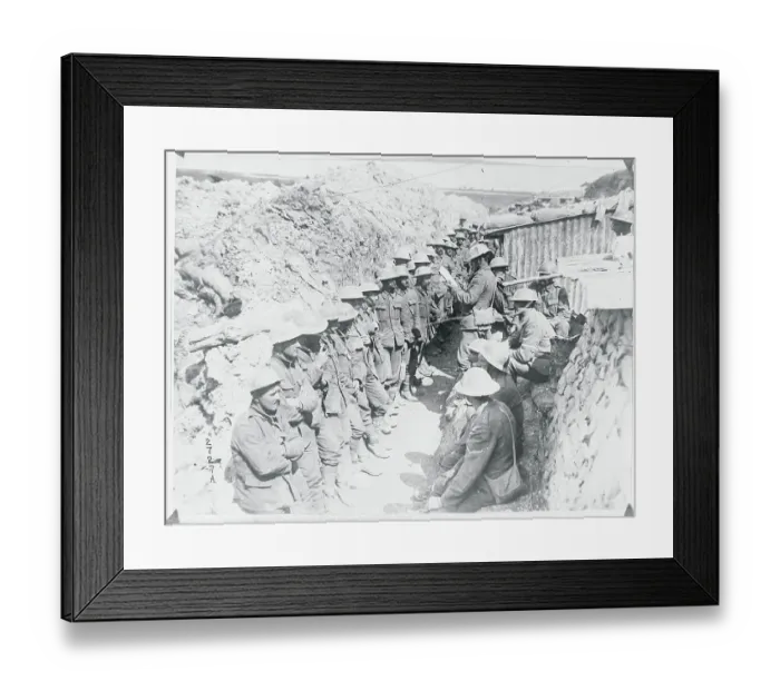 Framed Print : Soldiers in Formation in Trench Framed Print : Soldiers in Formation in Trench