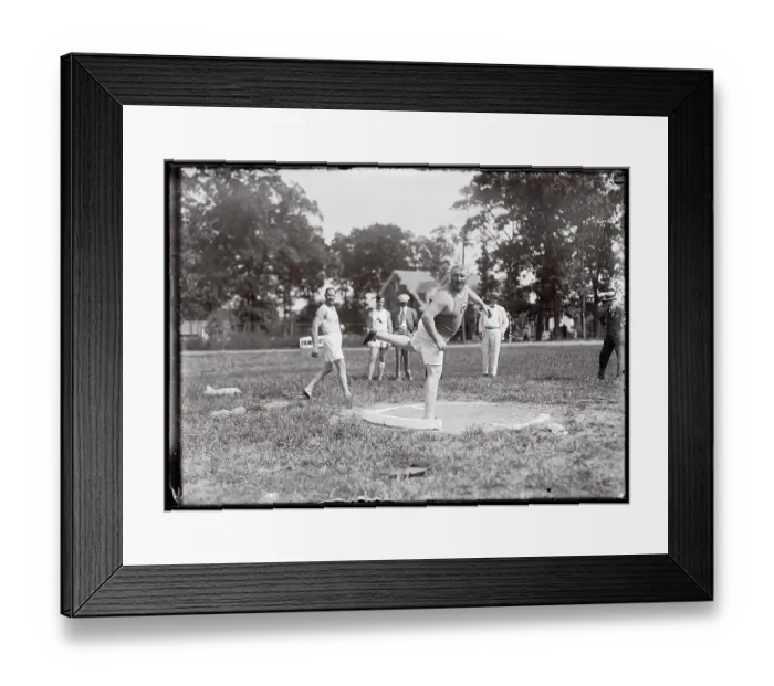 Framed Print : Pat McDonald Throwing a Shot Put Framed Print : Pat McDonald Throwing a Shot Put
