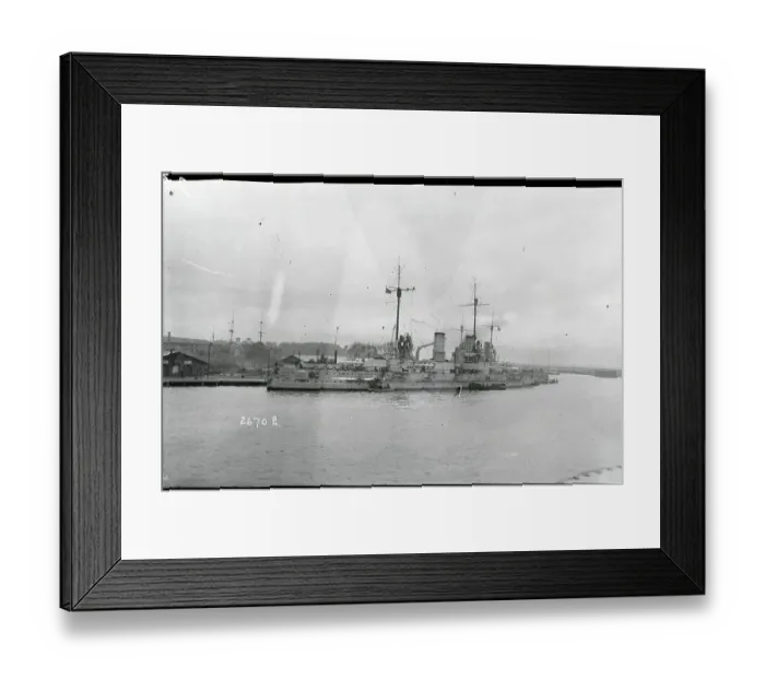 Framed Print : Ship in German Harbor Framed Print : Ship in German Harbor