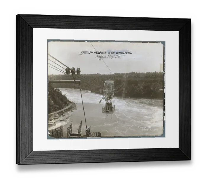 Framed Print : Aerocar Swinging Across Niagara Falls Framed Print : Aerocar Swinging Across Niagara Falls