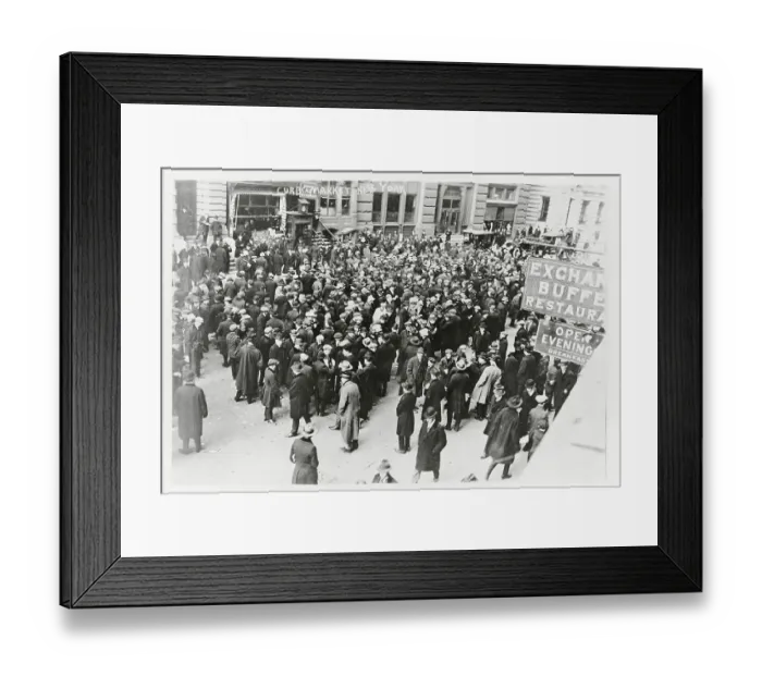 Framed Print : Curb Exchange Negotiating Stock Framed Print : Curb Exchange Negotiating Stock