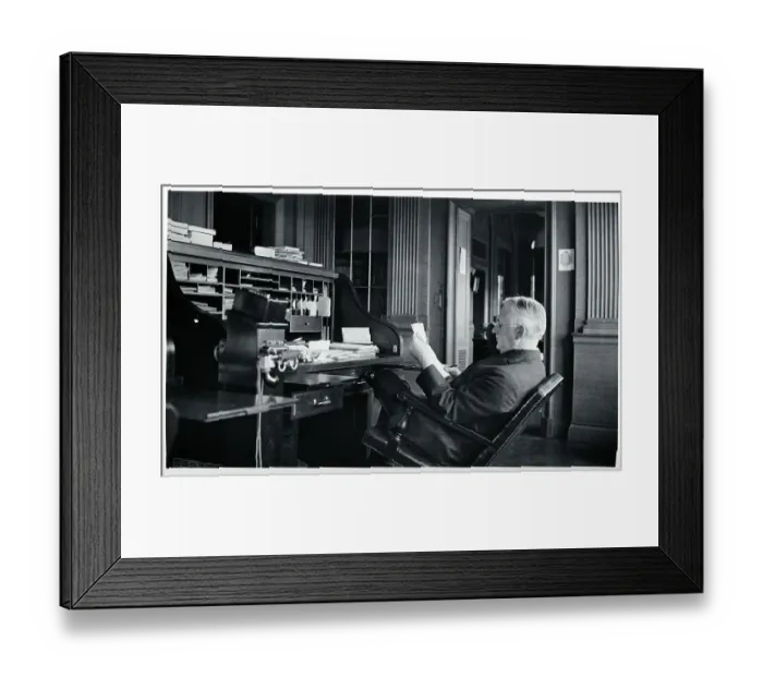 Framed Print : George Eastman Seated at His Desk Framed Print : George Eastman Seated at His Desk