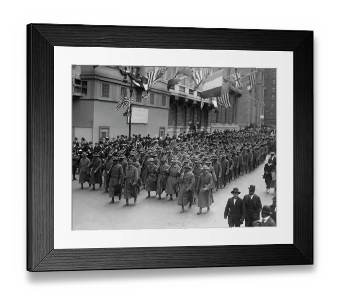 Framed Print : African American Troops Marching Up Fifth Avenue Framed Print : African American Troops Marching Up Fifth Avenue