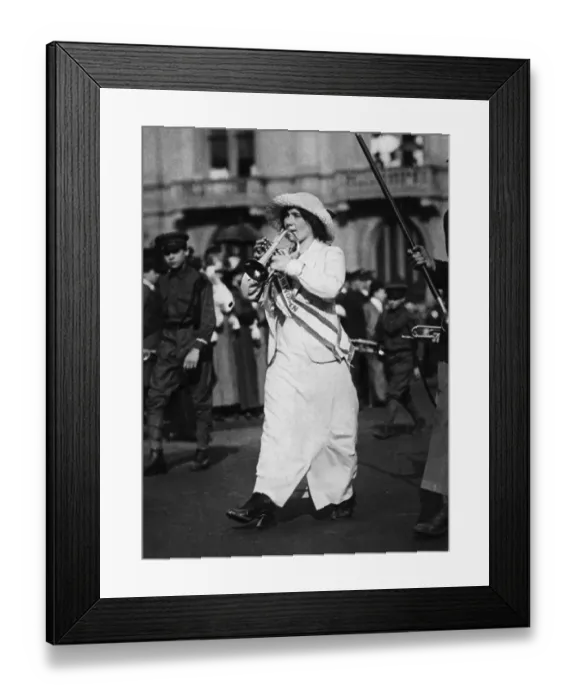 Framed Print : Rose Sanderson Leading Suffrage Parade Framed Print : Rose Sanderson Leading Suffrage Parade