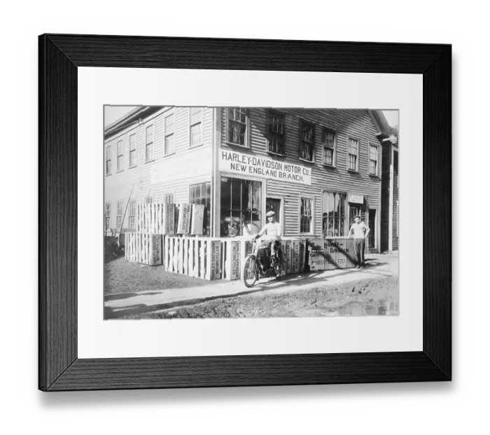 Framed Print : New England Branch of Harley Davidson Motor Company Framed Print : New England Branch of Harley Davidson Motor Company