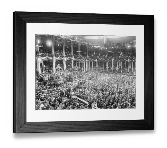 Framed Print : Crowded Arena for Democratic Convention in Saint Louis