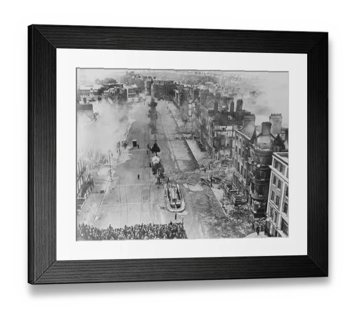 Framed Print : Damage in Dublin