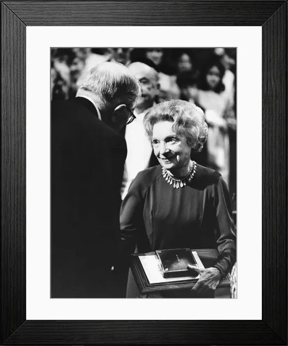 Framed Print : Nelly Sachs Accepting Nobel Prize