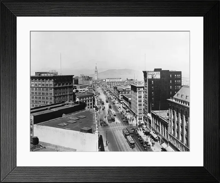 Framed Print : Aerial View Of Market Street