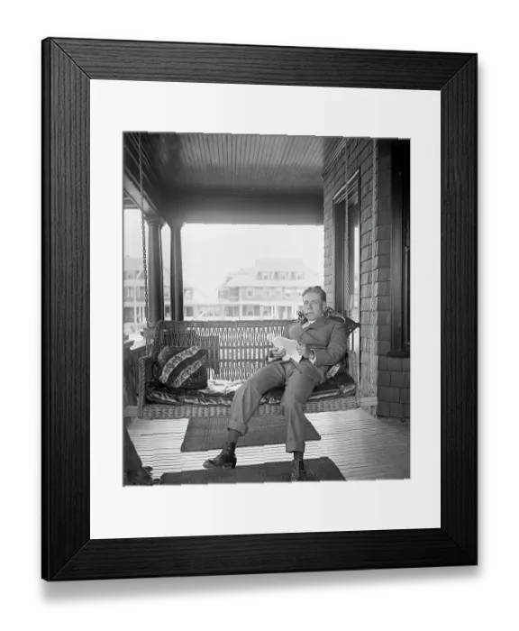 Framed Print : Reading And Smoking On The Porch Swing Framed Print : Reading And Smoking On The Porch Swing