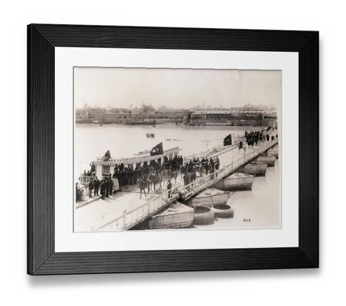 Framed Print : Turkish Troops Cross Bridge Framed Print : Turkish Troops Cross Bridge