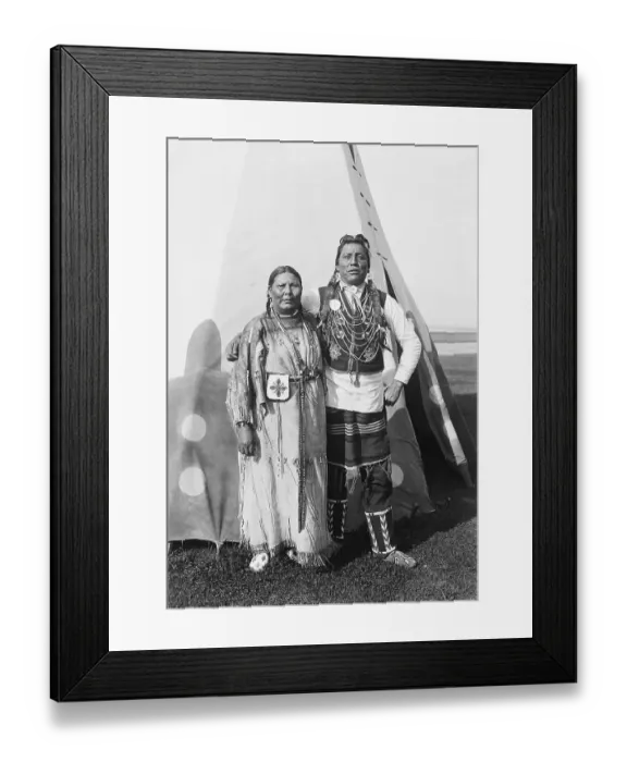 Framed Print : Two Guns White Calf And His Wife Framed Print : Two Guns White Calf And His Wife