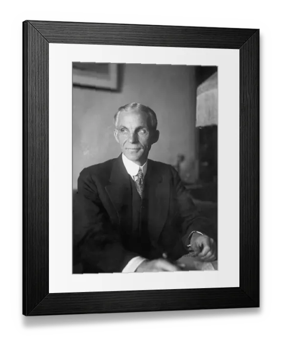 Framed Print : Ford Automobile Founder Henry Ford in Hotel Suite Framed Print : Ford Automobile Founder Henry Ford in Hotel Suite