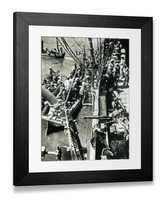 Framed Print : British Troops Advancing onto Shore Framed Print : British Troops Advancing onto Shore
