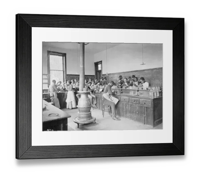 Framed Print : Students in a Chemistry Class Framed Print : Students in a Chemistry Class