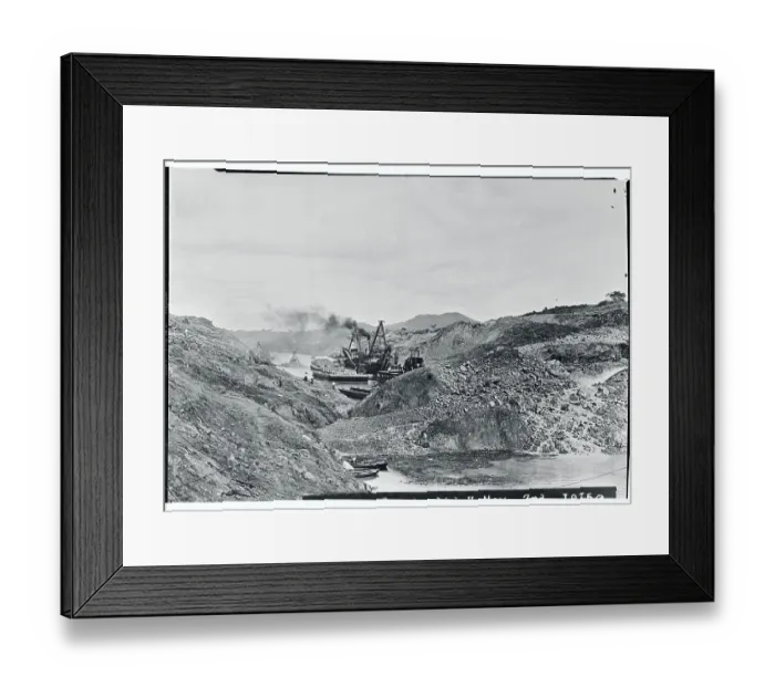 Framed Print : View of Ship in Panama Canal Framed Print : View of Ship in Panama Canal