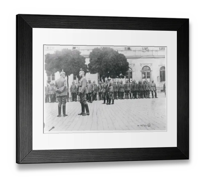 Framed Print : Boyadel Von Scfeffer and Guard with Royal Formation Framed Print : Boyadel Von Scfeffer and Guard with Royal Formation