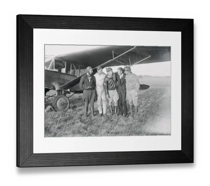 Framed Print : Celebrities Posing with Aircraft Framed Print : Celebrities Posing with Aircraft